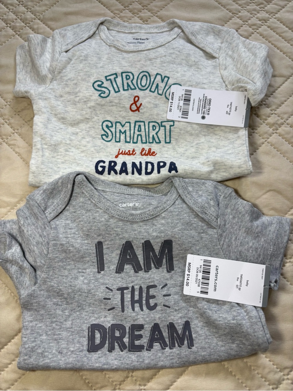 BUNDLE- Carter's 9M Short Sleeve Bodysuits